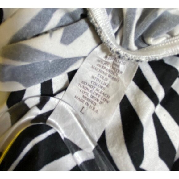 Black White Large Sexy Geometric Print Strapless Dress Bodycon Ruched Stretch - Picture 5 of 5